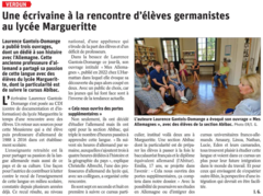 Une écrivaine à la rencontre des élèves germanistes