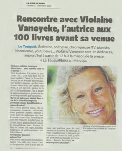 Rencontre avec Violaine Vanoyeke au Touquet