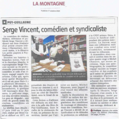 Serge vincent, comédien et syndicaliste