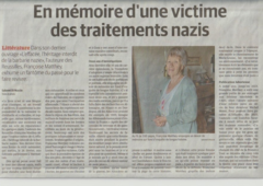 En mémoire d'une victime des traitements nazis