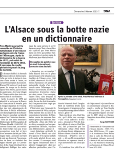 L'Alsace sous la botte nazie en un dictionnaire