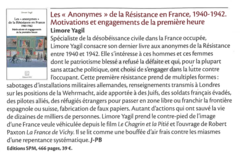 Les anonymes de la Résistance