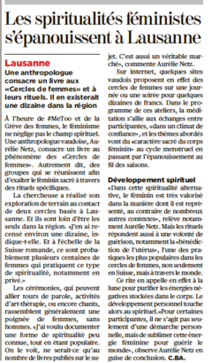 Les spiritualités féministes s'épanouissent à Lausanne