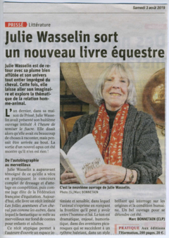 Julie Wasselin sort un nouveau livre équestre