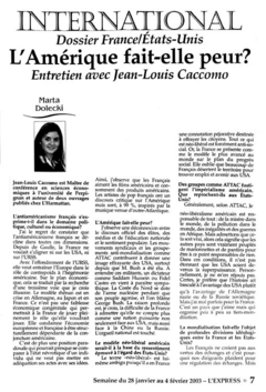 L'Amérique fait-elle peur ?