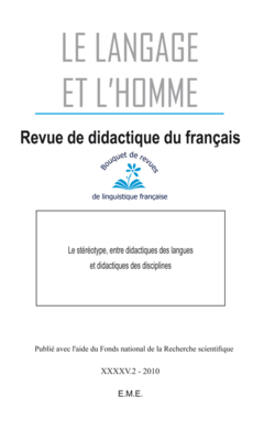 Le stéréotype, entre didactiques des langues et didactiques des disciplines