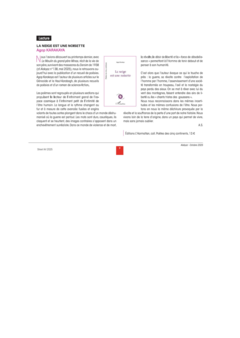 La neige est une noisette