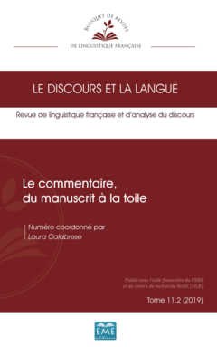Le commentaire, du manuscrit à la toile