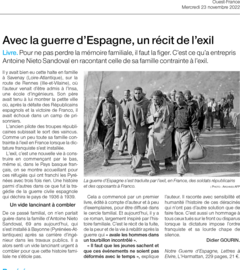 Avec la guerre d'Espagne, un récit de l'exil