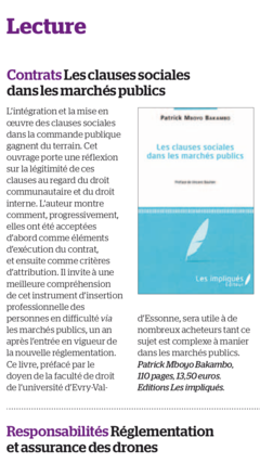 Contrats - Les clauses sociales dans les marchés publics