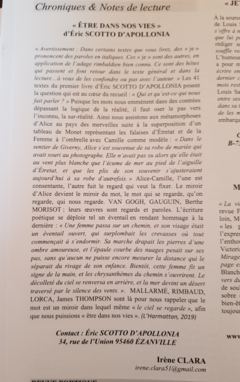 Note de lecture consacrée au recueil