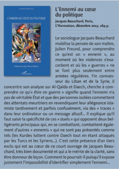 L'ennemi au coeur du politique