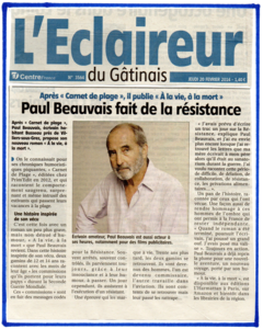 Eclaireur du gâtinais - n° 3564 - 20 février 2014 - P. Beauvais - A la vie, à la mort