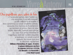 Article paru dans le journal de la mairie d'Antony(le B.M.O)