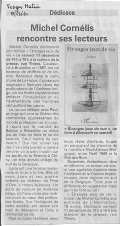 Michel Cornélis rencontre ses lecteurs