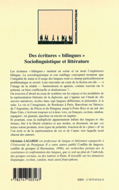 DES ECRITURES « BILINGUES »