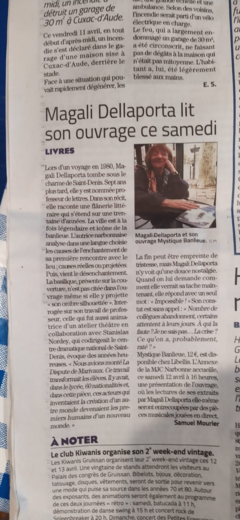 Magali Dellaporta lit son ouvrage ce samedi 