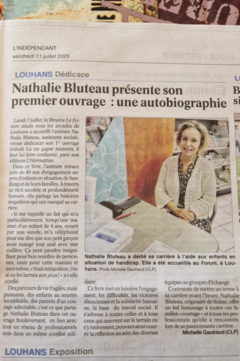 Nathalie Bluteau présente son premier ouvrage : une autobiographie