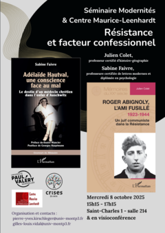 Séminaire de L'université Paul Valéry et du Centre Maurice Leenhardt de Montpellier