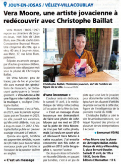 Vera Moore une artiste jovacienne à redécouvrir. Emmanuel Fèvre, 