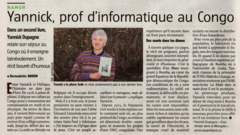 Yannick, prof d'informatique au Congo