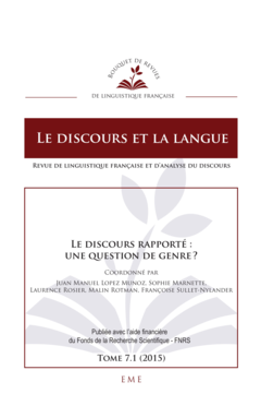 Le discours rapporté : une question de genre ?