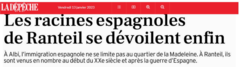 Les racines espagnoles de Ranteil se dévoilent enfin
