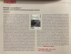 Névrose ou psychose ? Structurations et déstructurations du monde et du moi
