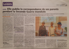 Elle publie la correspondance de ses parents pendant la Seconde Guerre mondiale