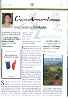 Chronique Artistique et Littéraire - MAI 2011