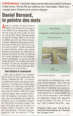 Daniel Bernard, le peintre des mots