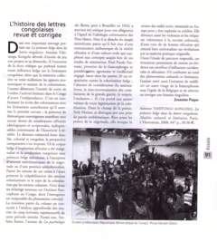 L'histoire des lettres congolaises revue et corrigée
