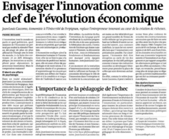 Envisager l'innovation comme clef de l'évolution économique