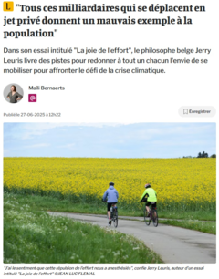 Interview dans La Libre Belgique