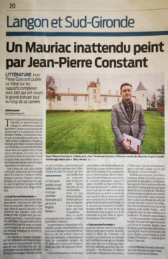 Sud-Gironde : Un François Mauriac inattendu peint par Jean-Pierre Constant