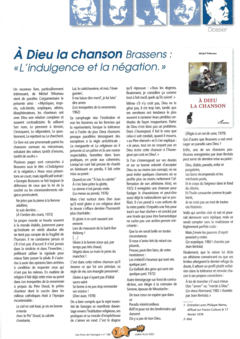 A Dieu la chanson Brassens : L'indulgence et la négation