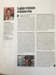 La globe-trotteuse en bateau-stop