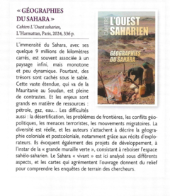 Géographies du Sahara