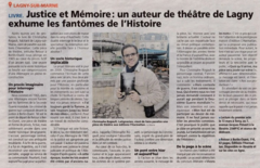 Justice et mémoire : un auteur de théâtre de Lagny exhume les fantômes de l'Histoire 