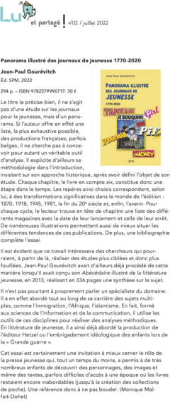 Panorama illustré des journaux de jeunesse 1770-2020