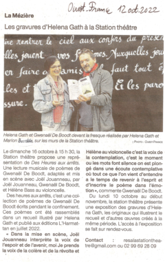 Les gravures d'Héléna Gath à la station théâtre