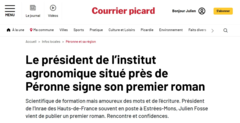 Le président de l’institut agronomique situé près de Péronne signe son premier roman