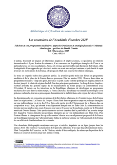 Recension de l'Académie des sciences d'outre-mer, par Jean-Claude Voisin