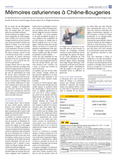 Mémoires asturiennes à Chêne-Bougeries