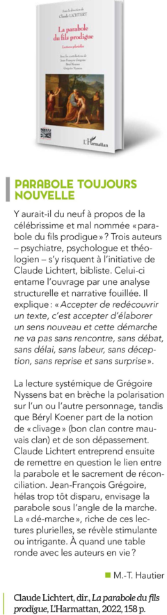 Parabole toujours nouvelle