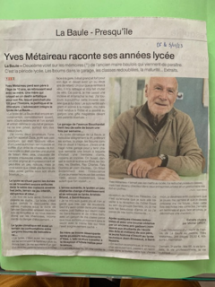 Yves Métaireau raconte ses années lycée