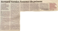 Bernard Vernier, l'essence du prénom