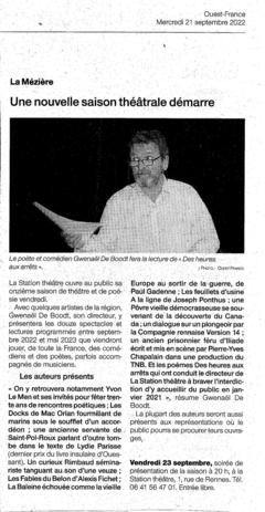 Une nouvelle pièce pour Jean-Luc Tabard