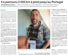 Il a parcouru 2000 km à pied jusqu'au Portugal
