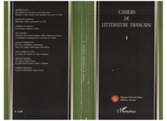 Cahiers de Littérature française